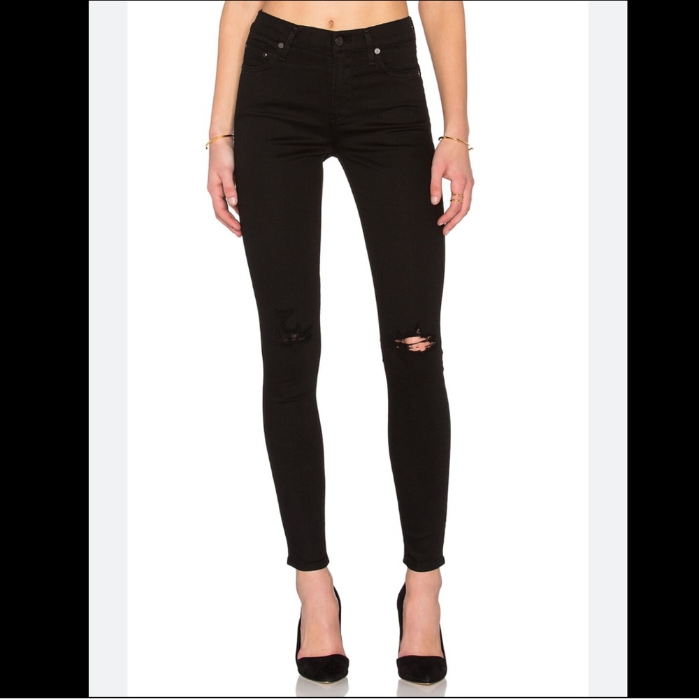 Citizens of Humanity Distressed Skinny Jeans Black